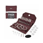 Zestaw KRÓTKICH drutów wymiennych Lykke Flight Maroon 3.5" / 7.1 cm / 9 par drutów / 3.25 - 6.5 mm