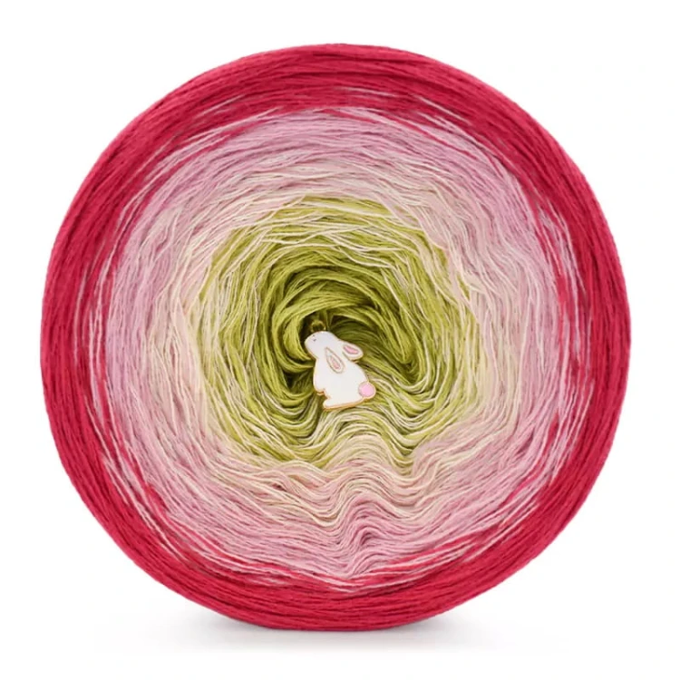 KOKONEK_NATURE NT566 Cherry pie - Magenta/malinowy róż/migdał/awokado