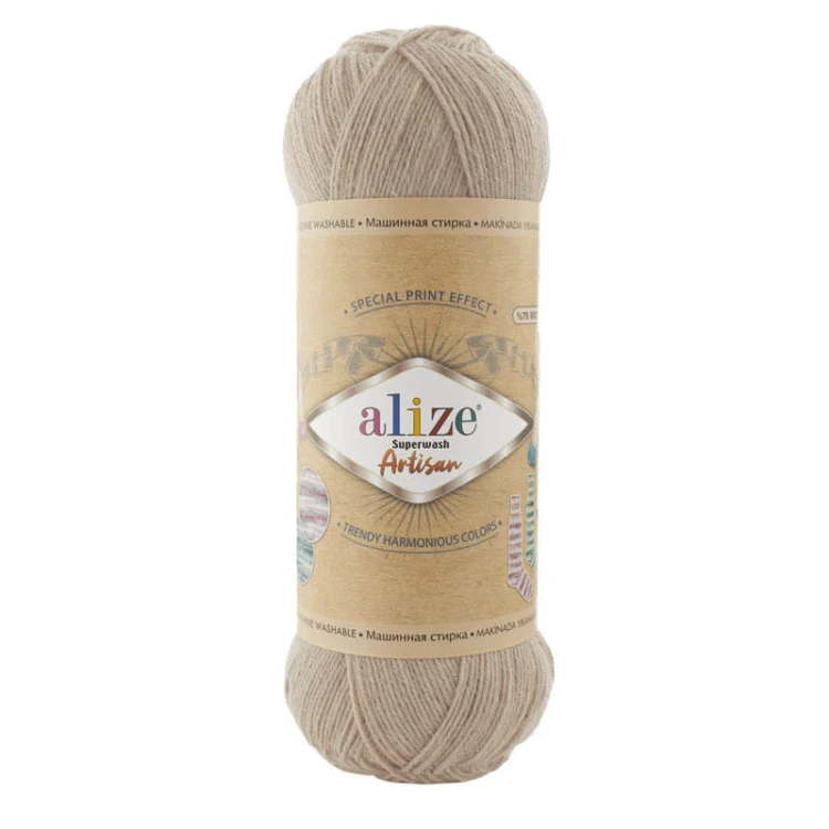 Włóczka skarpetkowa Alize Superwash Artisan 431 / beż