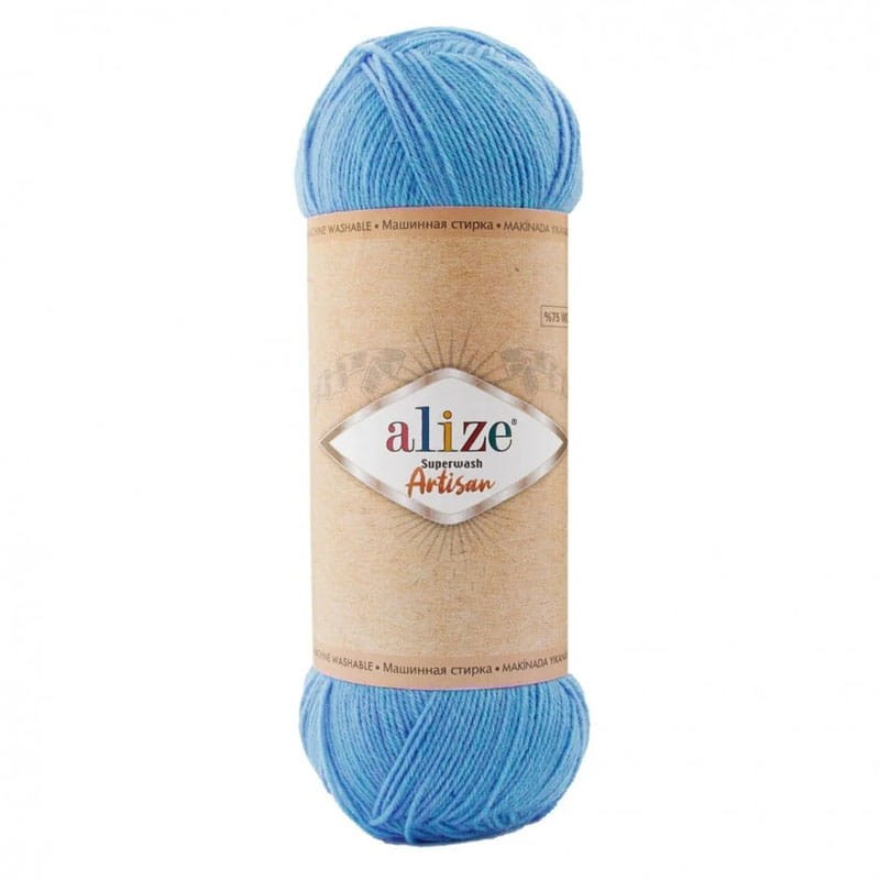 Włóczka skarpetkowa Alize Superwash Artisan 957 / niebieski