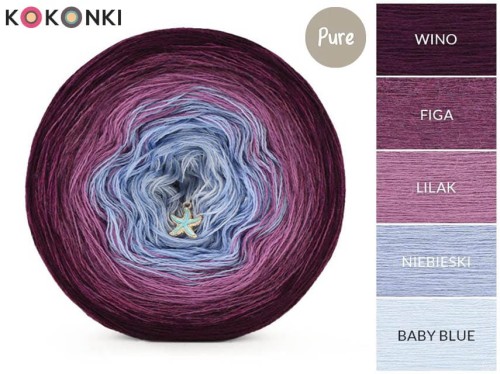 KOKONEK Pure P231 - Wino/figa/niebieski/baby blue
