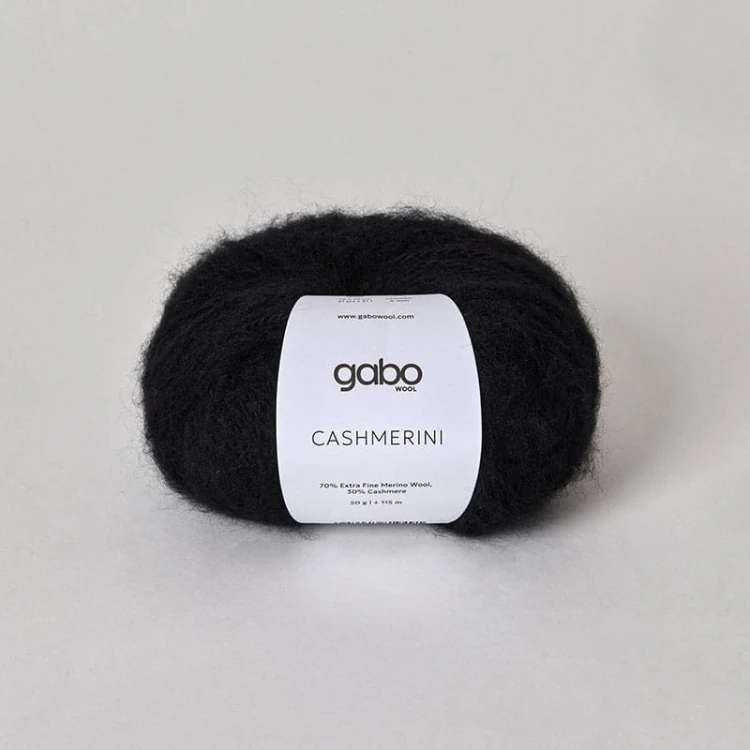 Włóczka Gabo Wool Cashmerini 500 / czerń