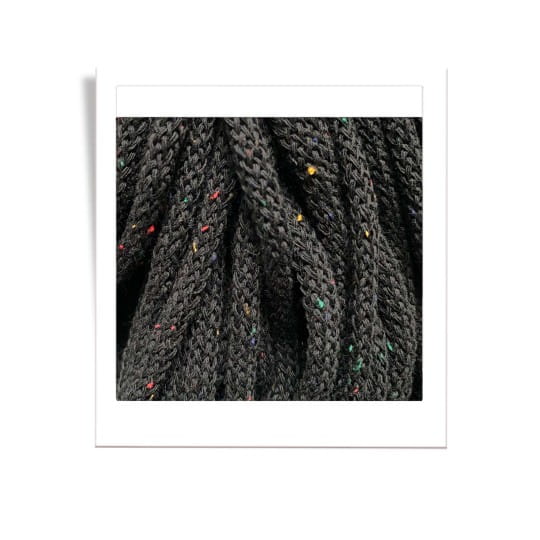 Sznurek pleciony bawełniany Bobbiny Premium / Księżycowy pył / Midnight Dust / 5mm / 100m