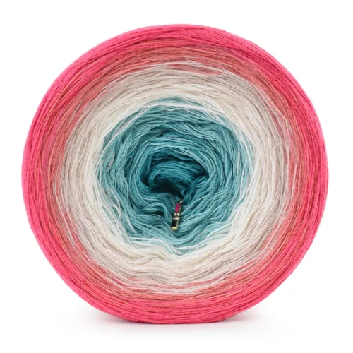 KOKONEK Merino 870 by Golba 01 - Bajeczny róż/jasna malwa/nude/krem/patyna/szmaragd
