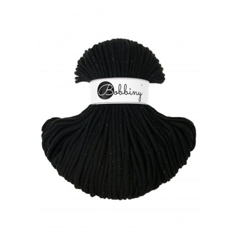 Sznurek pleciony bawełniany Bobbiny Premium / Księżycowy pył / Midnight Dust / 5mm / 100m
