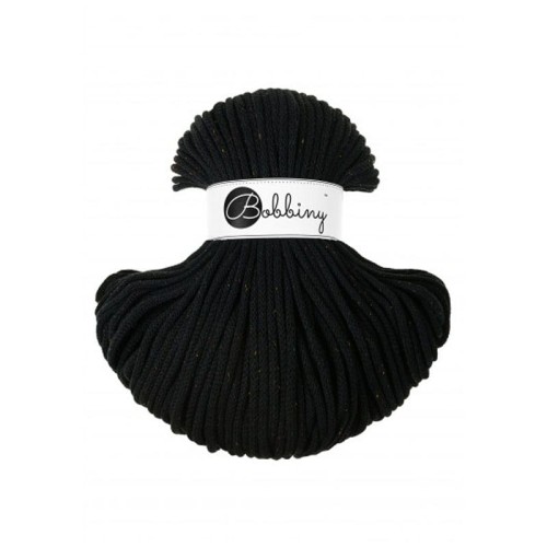 Sznurek pleciony bawełniany Bobbiny Premium / Księżycowy pył / Midnight Dust / 5mm / 100m