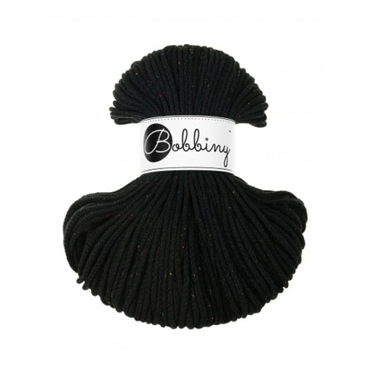 Sznurek pleciony bawełniany Bobbiny Junior / Księżycowy Pył / Midnight Dust / 3mm / 100m