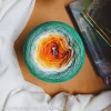 KOKONEK Merino 872 by Golba 03 - Rudy/kurkuma/krem/ciemna mięta/absynt