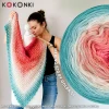 KOKONEK Merino 870 by Golba 01 - Bajeczny róż/jasna malwa/nude/krem/patyna/szmaragd