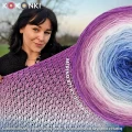 KOKONEK Merino 871 by Golba 02 - Cyklamen/wrzos/jasny róż/biel/jasny błękit/błękit/niebieski