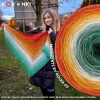 KOKONEK Merino 872 by Golba 03 - Rudy/kurkuma/krem/ciemna mięta/absynt