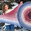 KOKONEK Merino 873 by Golba 04 - Szaro-niebieski/jasne indygo/biel/morela/lody porzeczkowe