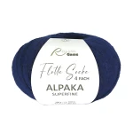 Włóczka skarpetkowa Rellana 4-fach Alpaka Superfine 3139 / ciemny niebieski