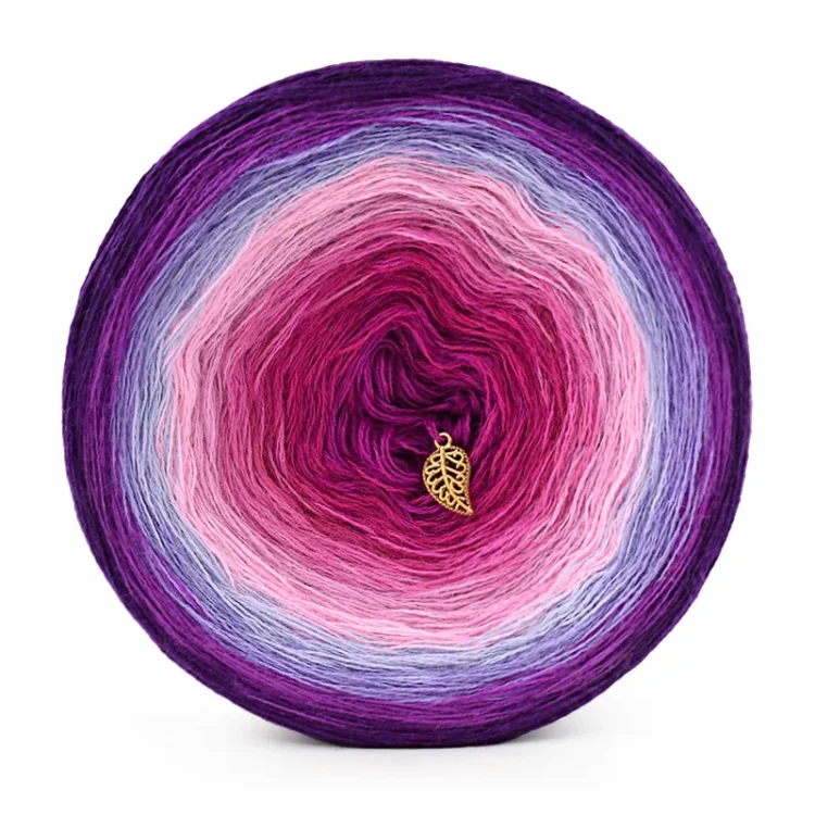 KOKONEK Merino 9K 02 - Śliwka/ciemny cyklamen/jasny fiolet/lawenda/landrynka/chłodny róż/piwonia/fuksja/jeżyna / 3 nitki / 1400 m / 300 g