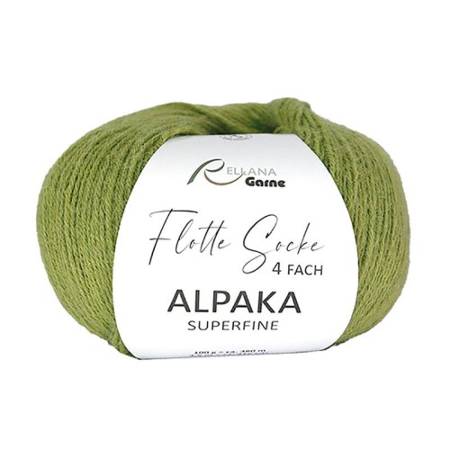 Włóczka skarpetkowa Rellana 4-fach Alpaka Superfine 3138 / matcha