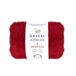 Włóczka Gazzal Super Kid Mohair & Merinos 61274 / ognista czerwień