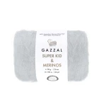 Włóczka Gazzal Super Kid Mohair & Merinos 61280 / jasny szary