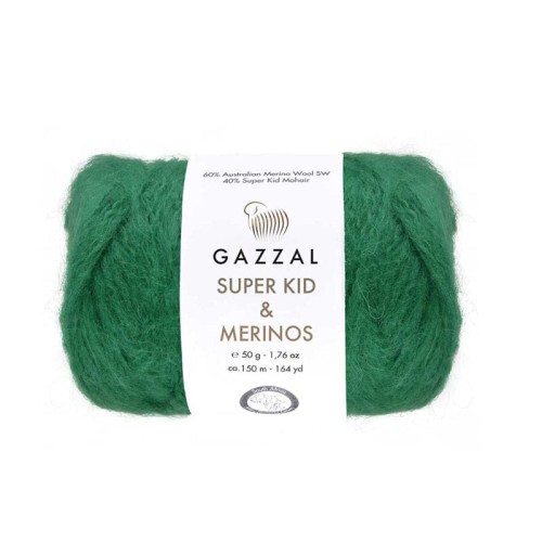 Włóczka Gazzal Super Kid Mohair & Merinos 61284 / absynt