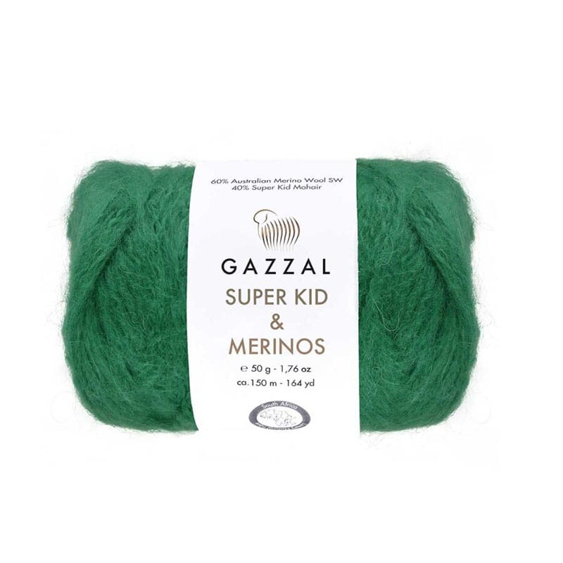 Włóczka Gazzal Super Kid Mohair & Merinos 61284 / absynt