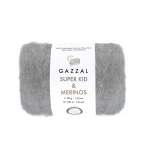 Włóczka Gazzal Super Kid Mohair & Merinos 61281 / szary