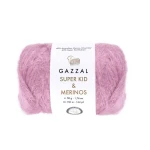 Włóczka Gazzal Super Kid Mohair & Merinos 61279 / jasny róż