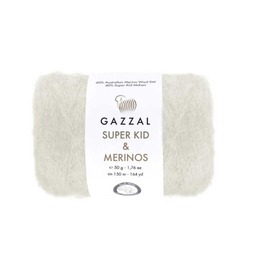 Włóczka Gazzal Super Kid Mohair & Merinos 61277 / gołębi