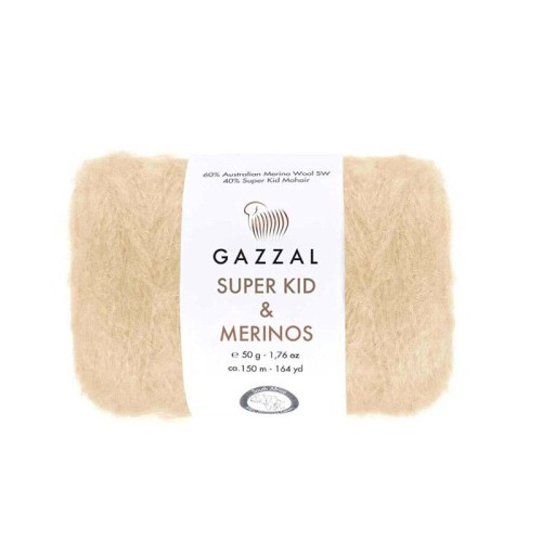 Włóczka Gazzal Super Kid Mohair & Merinos 61276 / marcepan