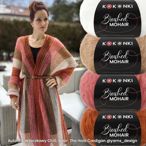 Autorka: Włóczkowy Chill; Wzór: The Halo Cardigan @yarns_design