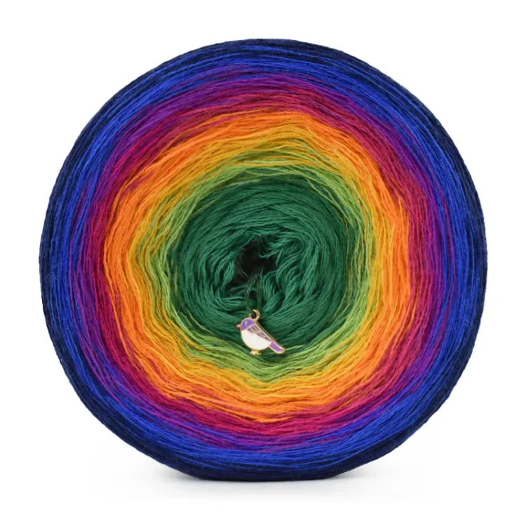 KOKONEK Merino 9K 09 - Granat/szafir/ciemny cyklamen/fuksja/pomarańcz/kurkuma/jasna zieleń/ absynt/malachit / 3 nitki / 1400 m / 300 g