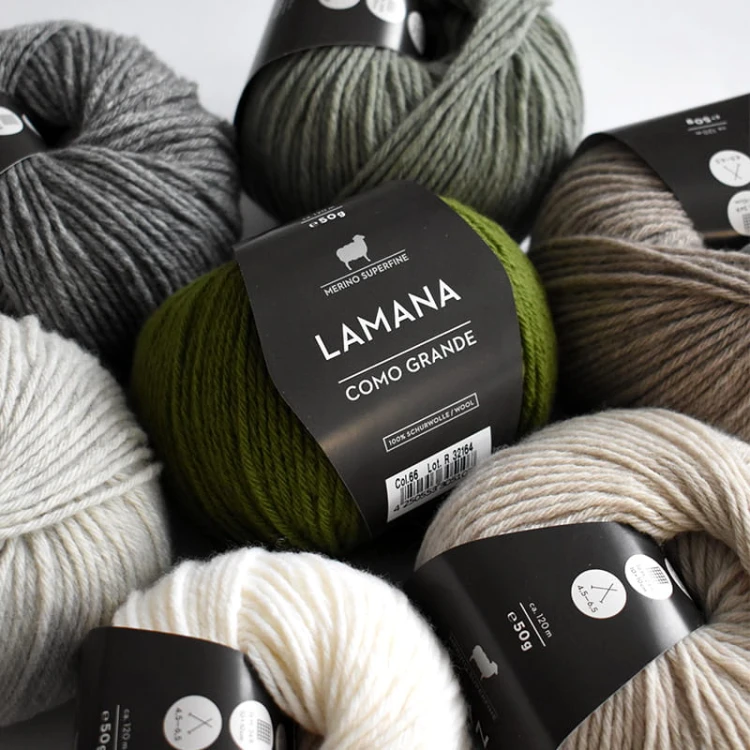 Włóczka Lamana Como Grande 48M / orzech melanż