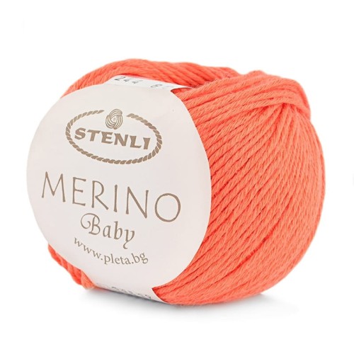Włóczka Stenli Merino Baby 244 / pomarańcz