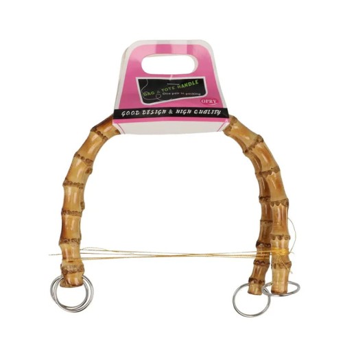 Uchwyty / rączki do torebki bambusowe / średnica 17 cm / 2 szt