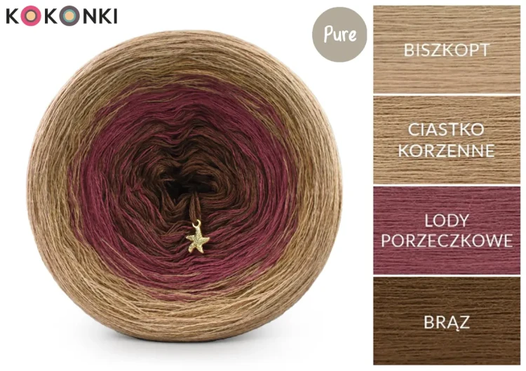 KOKONEK Pure P232 - Biszkopt/ciastko korzenne/lody porzeczkowe/brąz