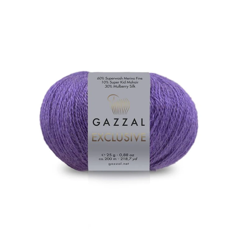 Włóczka Gazzal Exclusive 9942 / fiolet