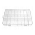 Pudełko plastikowe / 19,5 x 13 x 3,6 cm / 24 przegródki
