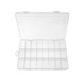 Pudełko plastikowe / 19,5 x 13 x 3,6 cm / 24 przegródki