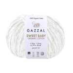 Włóczka Gazzal Sweet Baby Organic Cotton 2600 / biel