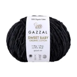 Włóczka Gazzal Sweet Baby Organic Cotton 2603 / czerń