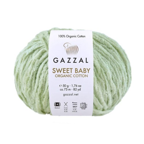 Włóczka Gazzal Sweet Baby Organic Cotton 2606 / pistacja