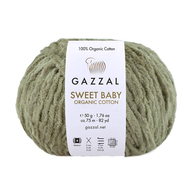 Włóczka Gazzal Sweet Baby Organic Cotton 2607 / jodła