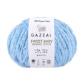 Włóczka Gazzal Sweet Baby Organic Cotton 2608 / niebieski