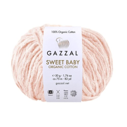 Włóczka Gazzal Sweet Baby Organic Cotton 2610 / jasna morela