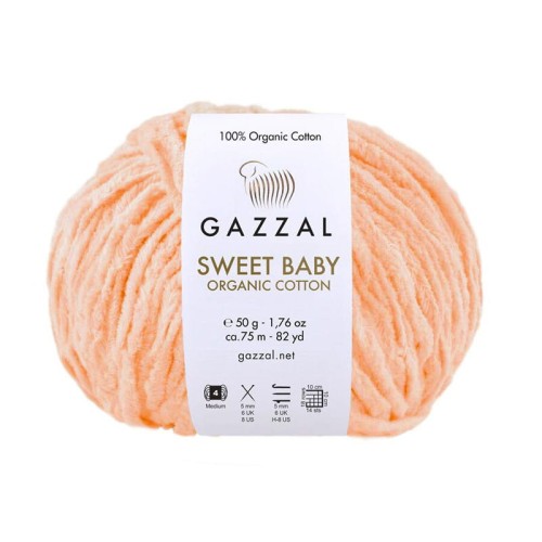 Włóczka Gazzal Sweet Baby Organic Cotton 2611 / melon