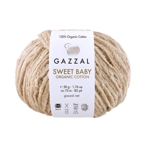 Włóczka Gazzal Sweet Baby Organic Cotton 2612 / beż