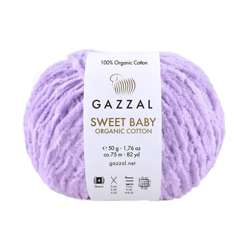 Włóczka Gazzal Sweet Baby Organic Cotton 2614 / fiołek