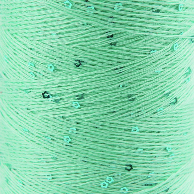 Włóczka / nić z cekinami Rico Design Creative Make It Blümchen 007 / turkus
