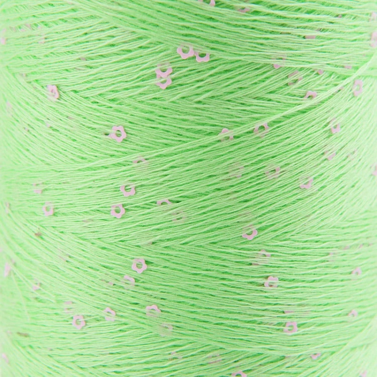Włóczka / nić z cekinami Rico Design Creative Make It Blümchen 008 / seledyn