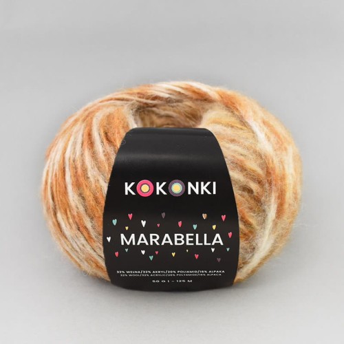 Włóczka KOKONKI Marabella M02 / piegusek / ~125 m
