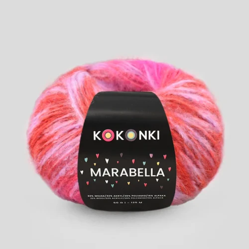 Włóczka KOKONKI Marabella M04 / smoczy owoc / ~125 m