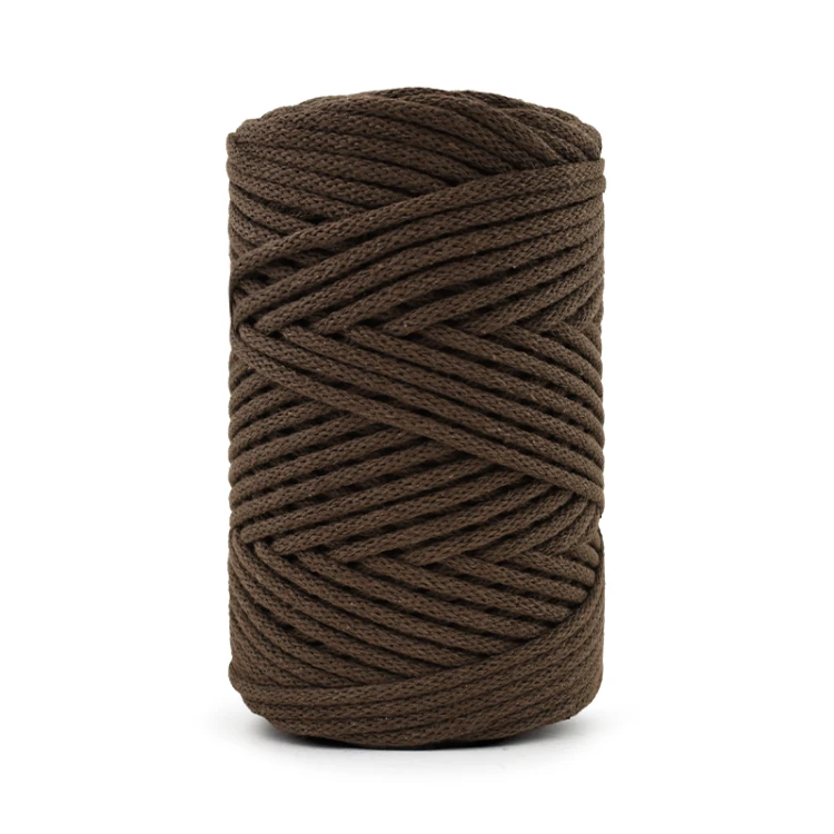 PREMIUM sznurek bawełniany by KOKONKI 3mm / rolka 100 m / 316 czekolada